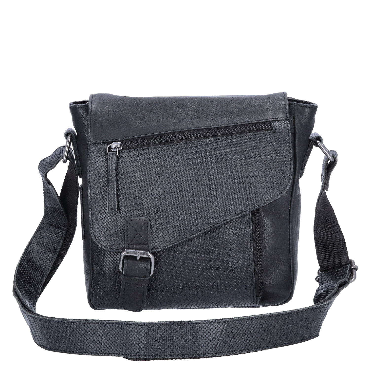 The Skandinavian Brand Damen Leder Schultertasche  Black