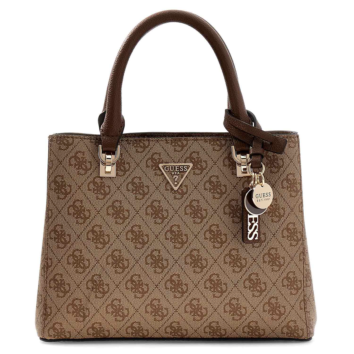 GUESS Damen Handtasche Noelle II Latte Logo/Brown Abbildung 1