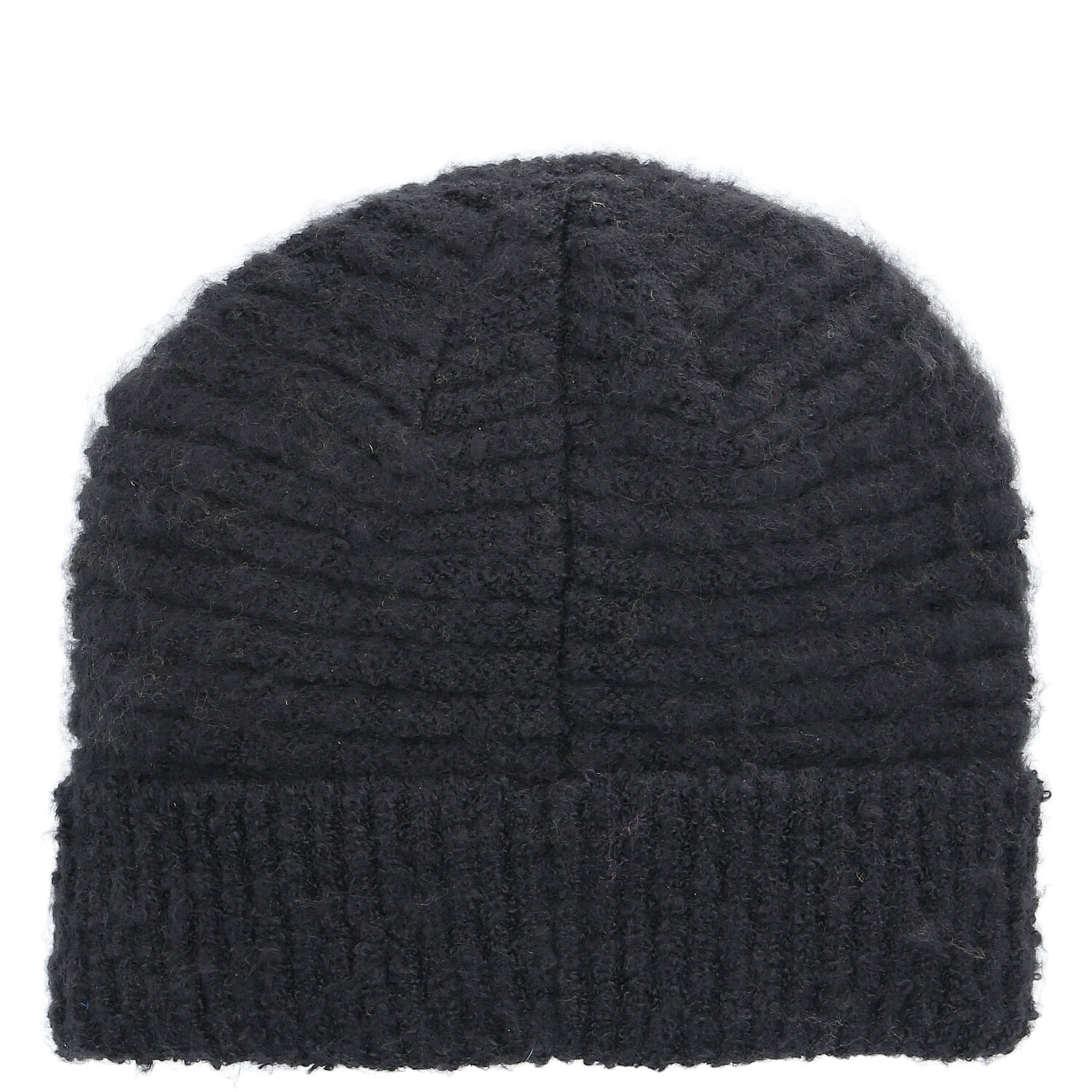 Antonio Damen Strick Mütze Bouclé Beanie  Black