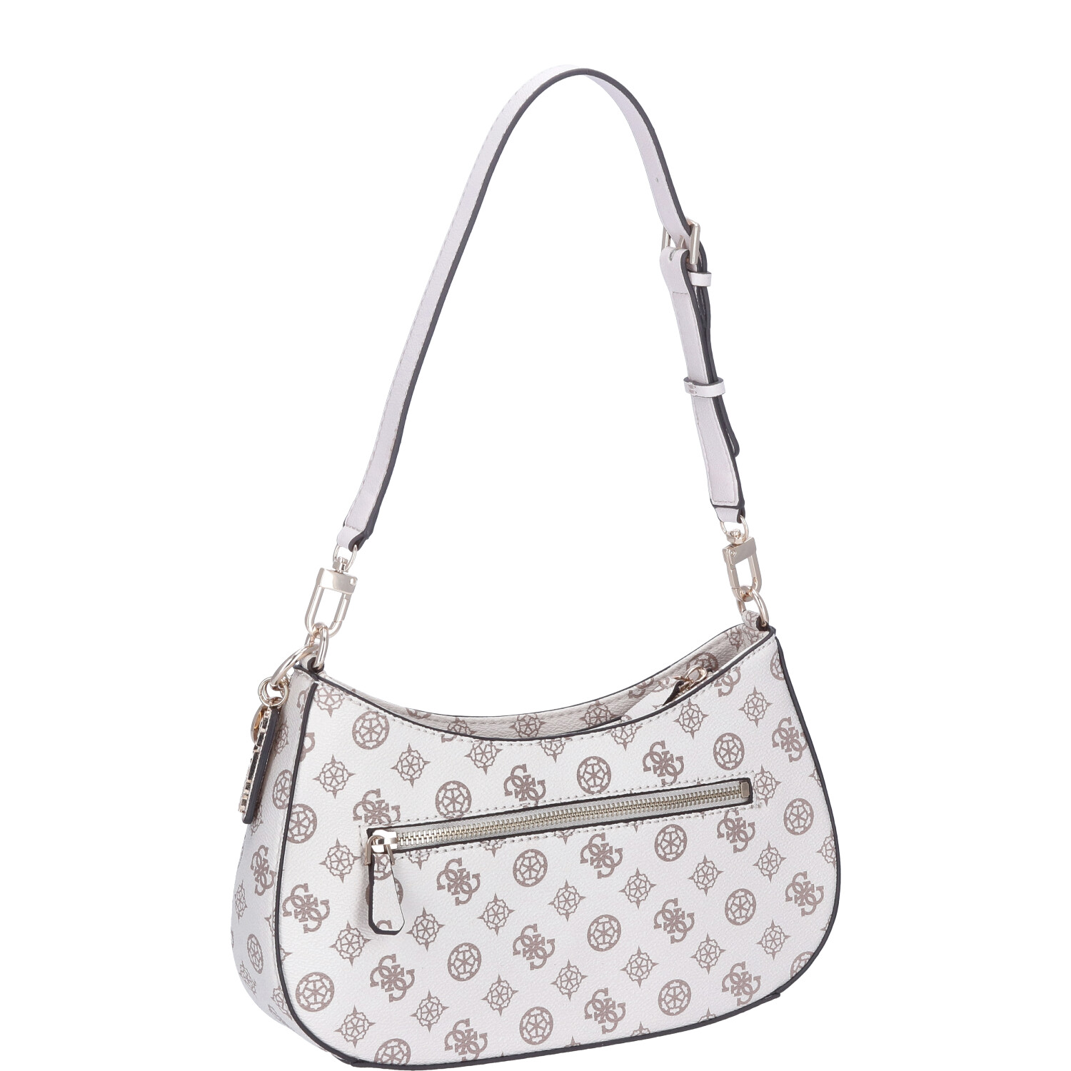 GUESS Damen Schultertasche Noelle Cream Logo