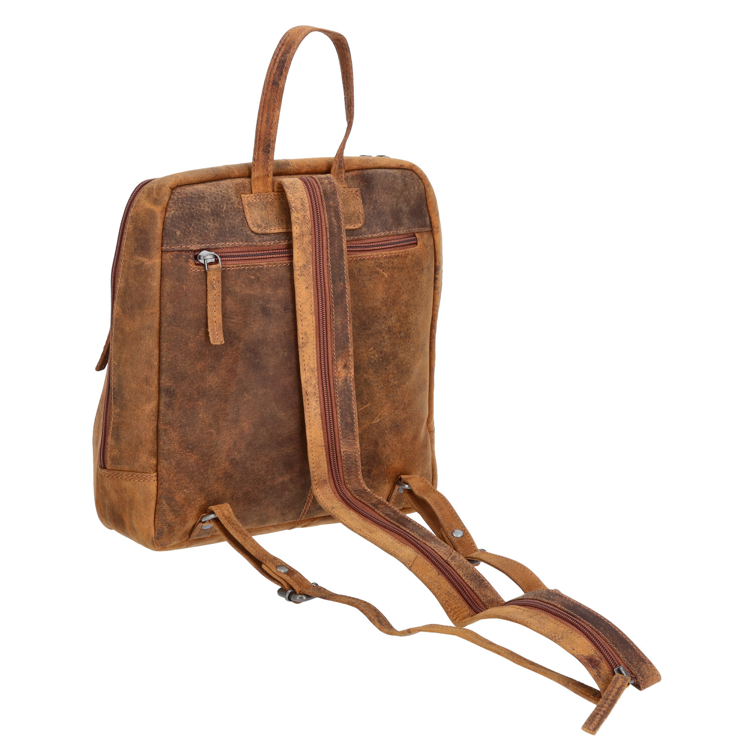 The Skandinavian Brand Leder Rucksack Hunter  tan