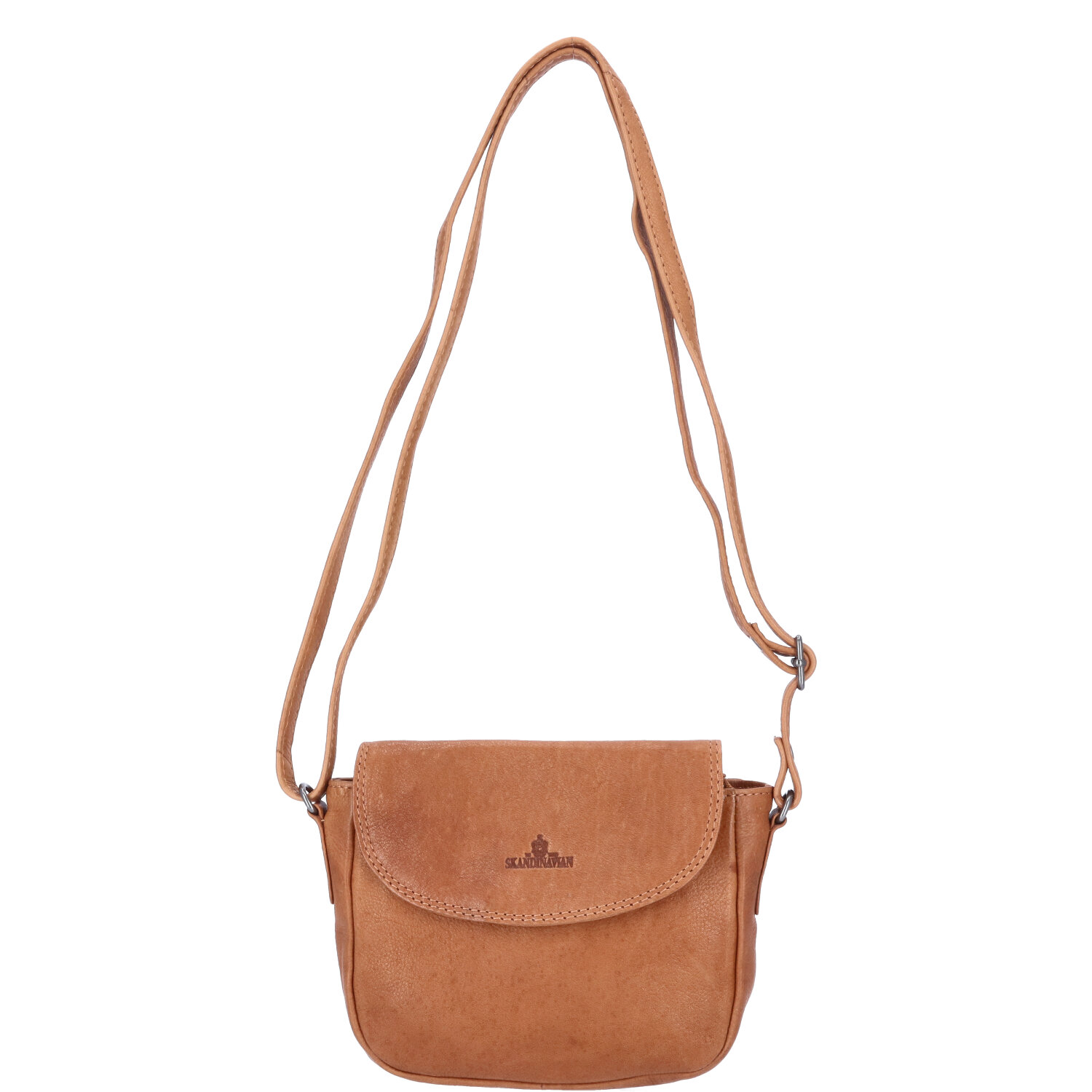 The Skandinavian Brand Damen Leder Tasche, Umhängetasche  Cognac