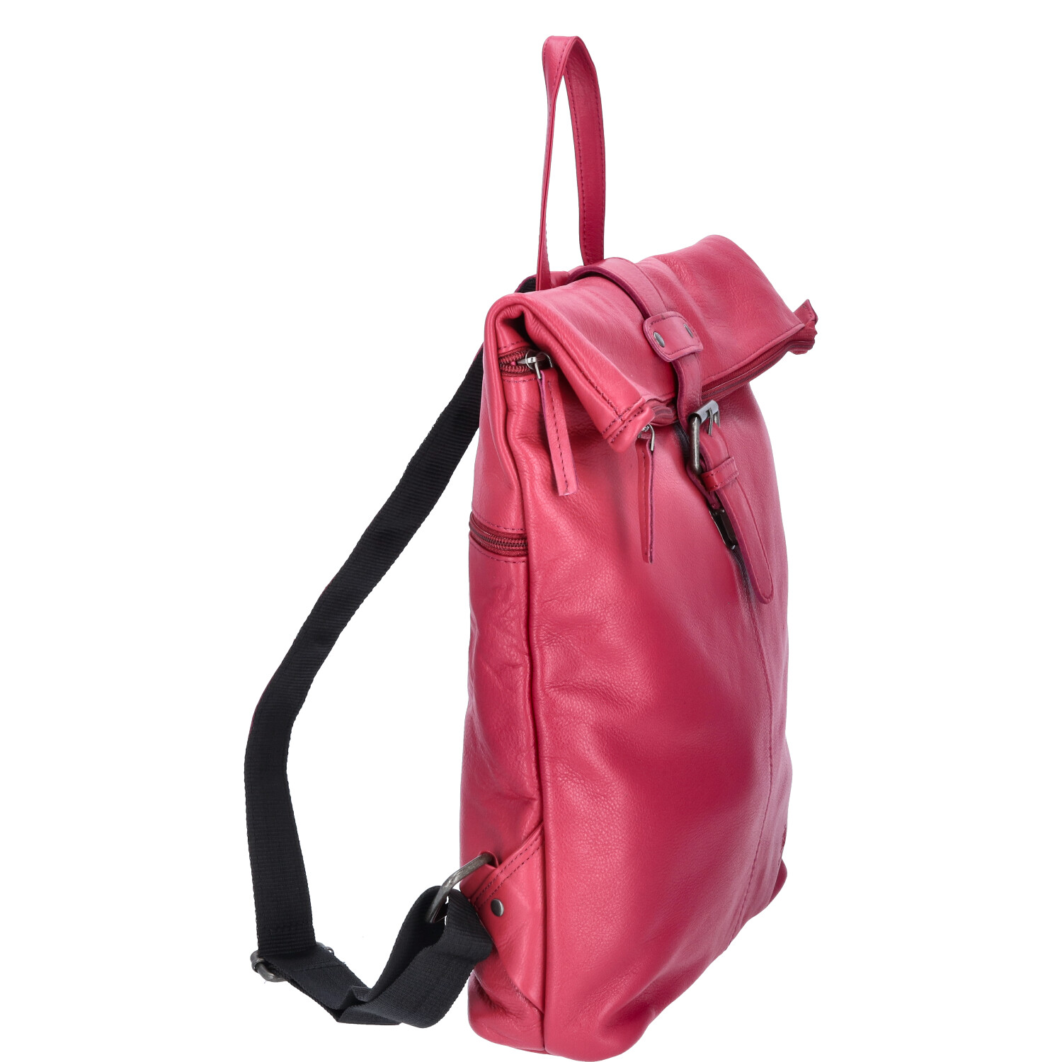 The Skandinavian Brand Damen Leder Rucksack - fuchsia Abbildung 3