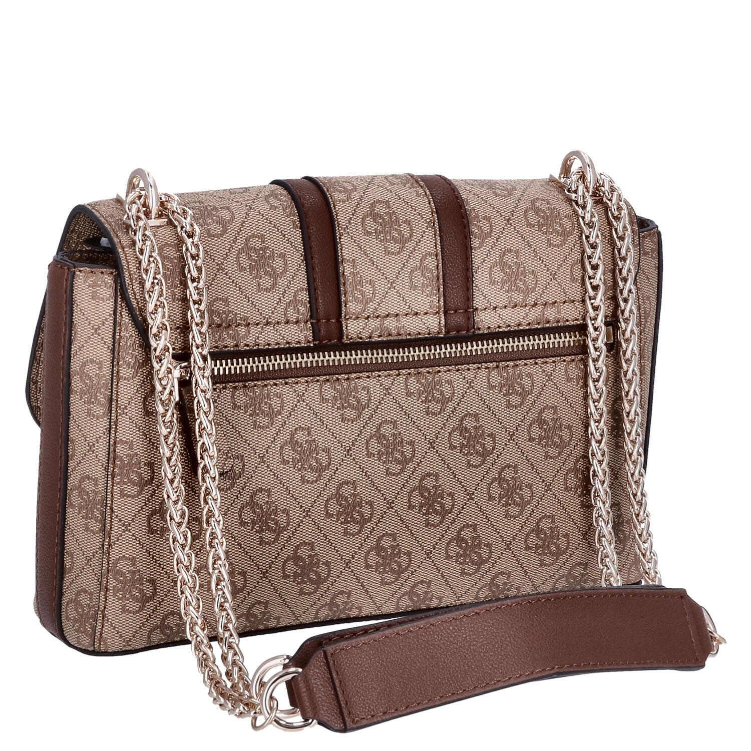 GUESS Damen Umhängetasche Noreen Latte Logo/Brown