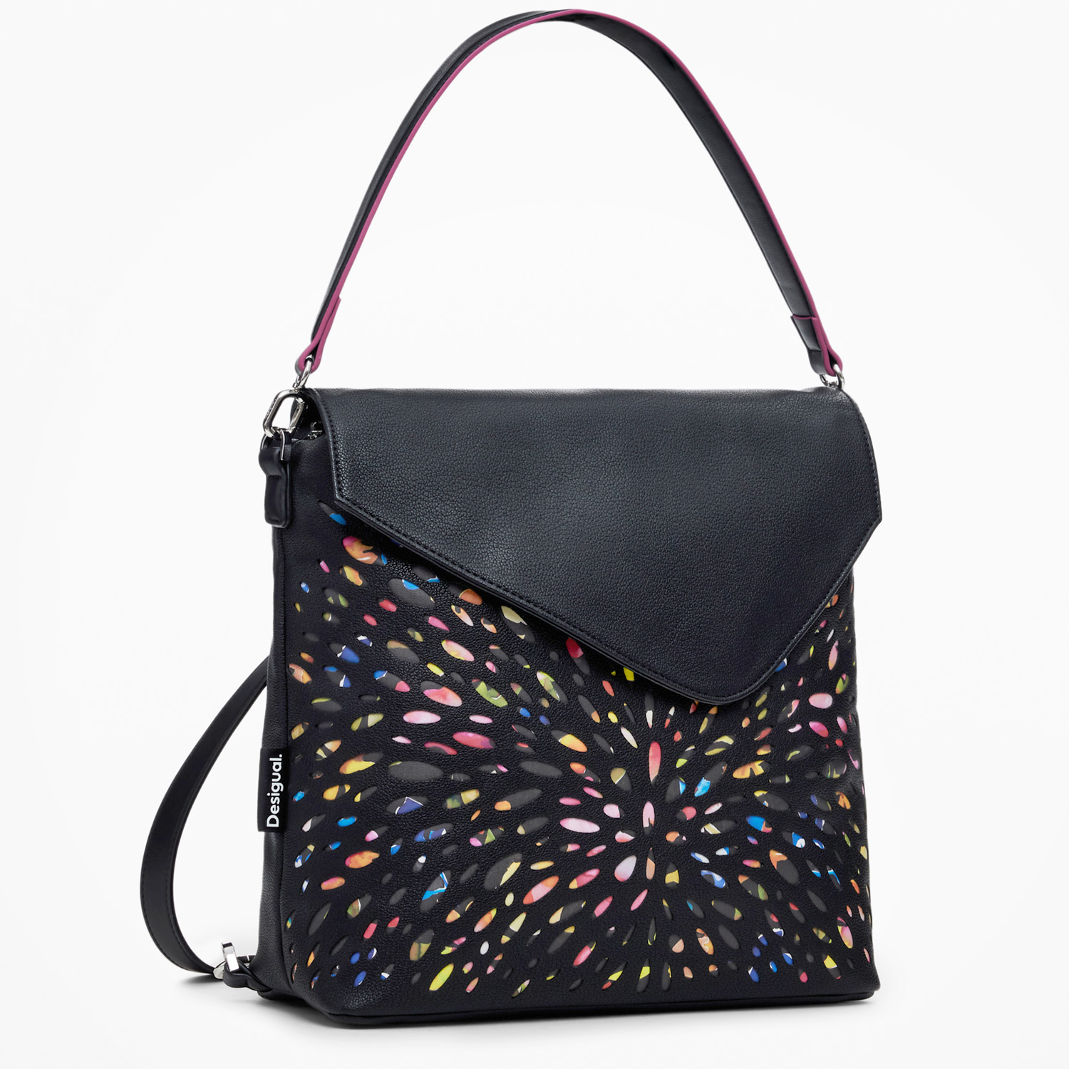 Desigual Damen Rucksack/Tasche 2in1 Blackwell Jersey Black